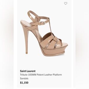 Tan/Cream YSL heels worn 2x.